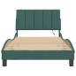 vidaXL Estructura de cama luces LED terciopelo verde oscuro 100x200 cm