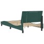 vidaXL Estructura de cama luces LED terciopelo verde oscuro 100x200 cm