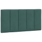vidaXL Estructura de cama luces LED terciopelo verde oscuro 100x200 cm