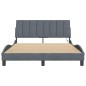 vidaXL Estructura de cama luces LED terciopelo gris oscuro 120x200 cm vidaXL Estructura de cama luces LED terciopelo gris oscuro 120x200 cm