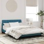 vidaXL Estructura de cama con luces LED terciopelo azul 140x200 cm