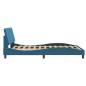 vidaXL Estructura de cama con luces LED terciopelo azul 140x200 cm
