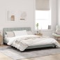 vidaXL Estructura cama con luces LED terciopelo gris claro 160x200 cm vidaXL Estructura cama con luces LED terciopelo gris claro 160x200 cm