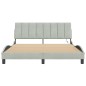 vidaXL Estructura cama con luces LED terciopelo gris claro 160x200 cm vidaXL Estructura cama con luces LED terciopelo gris claro 160x200 cm
