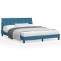 vidaXL Estructura de cama con luces LED terciopelo azul 160x200 cm vidaXL Estructura de cama con luces LED terciopelo azul 160x200 cm