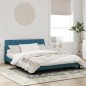 vidaXL Estructura de cama con luces LED terciopelo azul 160x200 cm vidaXL Estructura de cama con luces LED terciopelo azul 160x200 cm
