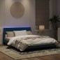 vidaXL Estructura de cama con luces LED terciopelo azul 160x200 cm vidaXL Estructura de cama con luces LED terciopelo azul 160x200 cm