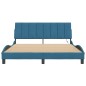 vidaXL Estructura de cama con luces LED terciopelo azul 160x200 cm vidaXL Estructura de cama con luces LED terciopelo azul 160x200 cm