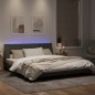 vidaXL Estructura cama con luces LED terciopelo gris claro 180x200 cm vidaXL Estructura cama con luces LED terciopelo gris claro 180x200 cm
