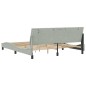 vidaXL Estructura cama con luces LED terciopelo gris claro 180x200 cm vidaXL Estructura cama con luces LED terciopelo gris claro 180x200 cm