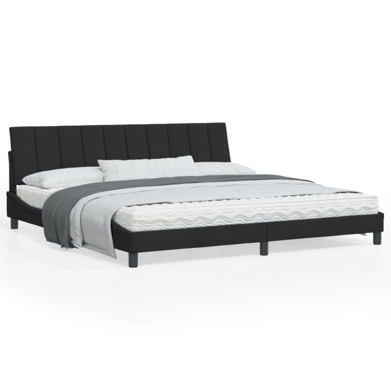 vidaXL Estructura de cama con luces LED terciopelo negro 200x200 cm vidaXL Estructura de cama con luces LED terciopelo negro 200x200 cm