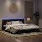 vidaXL Estructura de cama con luces LED terciopelo negro 200x200 cm vidaXL Estructura de cama con luces LED terciopelo negro 200x200 cm