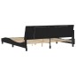 vidaXL Estructura de cama con luces LED terciopelo negro 200x200 cm vidaXL Estructura de cama con luces LED terciopelo negro 200x200 cm