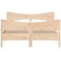 vidaXL Estructura de cama con cabecero madera de pino blanco 150x200cm vidaXL Estructura de cama con cabecero madera de pino blanco 150x200cm