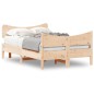 vidaXL Estructura de cama con cabecero madera maciza pino 120x200 cm vidaXL Estructura de cama con cabecero madera maciza pino 120x200 cm