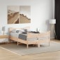 vidaXL Estructura de cama con cabecero madera maciza pino 120x200 cm vidaXL Estructura de cama con cabecero madera maciza pino 120x200 cm