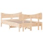 vidaXL Estructura de cama con cabecero madera maciza pino 120x200 cm vidaXL Estructura de cama con cabecero madera maciza pino 120x200 cm
