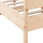 vidaXL Estructura de cama con cabecero madera maciza pino 120x200 cm vidaXL Estructura de cama con cabecero madera maciza pino 120x200 cm