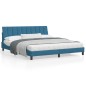 vidaXL Estructura de cama con cabecero terciopelo azul 180x200 cm vidaXL Estructura de cama con cabecero terciopelo azul 180x200 cm
