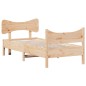 vidaXL Estructura de cama con cabecero madera maciza de pino 90x200 cm vidaXL Estructura de cama con cabecero madera maciza de pino 90x200 cm