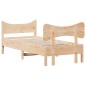 vidaXL Estructura de cama con cabecero madera maciza de pino 90x200 cm vidaXL Estructura de cama con cabecero madera maciza de pino 90x200 cm
