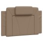vidaXL Estructura de cama cabecero cuero sintético capuchino 90x200 cm vidaXL Estructura de cama cabecero cuero sintético capuchino 90x200 cm