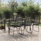 vidaXL Juego de comedor para jardín 7 piezas negro vidaXL Juego de comedor para jardín 7 piezas negro