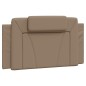 vidaXL Estructura de cama cabecero cuero sintético capuchino 100x200cm vidaXL Estructura de cama cabecero cuero sintético capuchino 100x200cm