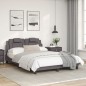vidaXL Estructura de cama con cabecero cuero sintético gris 120x200cm vidaXL Estructura de cama con cabecero cuero sintético gris 120x200cm