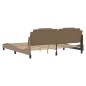 vidaXL Estructura de cama cabecero cuero sintético capuchino 200x200cm vidaXL Estructura de cama cabecero cuero sintético capuchino 200x200cm