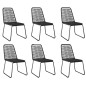vidaXL Juego de comedor para jardín 7 piezas negro vidaXL Juego de comedor para jardín 7 piezas negro