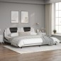 vidaXL Estructura de cama con cabecero cuero sintético blanco y negro vidaXL Estructura de cama con cabecero cuero sintético blanco y negro