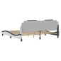 vidaXL Estructura de cama con cabecero cuero sintético blanco y negro vidaXL Estructura de cama con cabecero cuero sintético blanco y negro