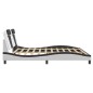 vidaXL Estructura de cama con cabecero cuero sintético blanco y negro vidaXL Estructura de cama con cabecero cuero sintético blanco y negro