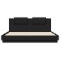 vidaXL Estructura cama con cabecero madera ingeniería negro 160x200 cm