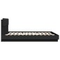 vidaXL Estructura cama con cabecero madera ingeniería negro 160x200 cm