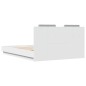 vidaXL Estructura cama con cabecero madera ingeniería blanco 150x200cm vidaXL Estructura cama con cabecero madera ingeniería blanco 150x200cm