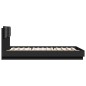 vidaXL Estructura cama con cabecero madera ingeniería negro 120x200 cm vidaXL Estructura cama con cabecero madera ingeniería negro 120x200 cm
