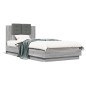 vidaXL Cama con cabecero madera de ingeniería gris Sonoma 100x200 cm vidaXL Cama con cabecero madera de ingeniería gris Sonoma 100x200 cm