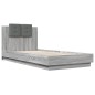 vidaXL Cama con cabecero madera de ingeniería gris Sonoma 100x200 cm vidaXL Cama con cabecero madera de ingeniería gris Sonoma 100x200 cm
