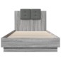 vidaXL Cama con cabecero madera de ingeniería gris Sonoma 100x200 cm vidaXL Cama con cabecero madera de ingeniería gris Sonoma 100x200 cm