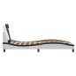 vidaXL Estructura cama con LED cuero sintético blanco negro 100x200 cm vidaXL Estructura cama con LED cuero sintético blanco negro 100x200 cm