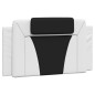 vidaXL Estructura cama con LED cuero sintético blanco negro 100x200 cm vidaXL Estructura cama con LED cuero sintético blanco negro 100x200 cm