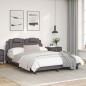 vidaXL Estructura cama con luces LED cuero sintético gris 120x200 cm vidaXL Estructura cama con luces LED cuero sintético gris 120x200 cm