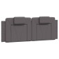 vidaXL Estructura cama con luces LED cuero sintético gris 120x200 cm vidaXL Estructura cama con luces LED cuero sintético gris 120x200 cm