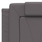 vidaXL Estructura cama con luces LED cuero sintético gris 120x200 cm vidaXL Estructura cama con luces LED cuero sintético gris 120x200 cm