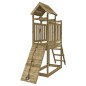 vidaXL Casa de juegos con pared escalada de madera impregnada de pino vidaXL Casa de juegos con pared escalada de madera impregnada de pino