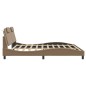 vidaXL Estructura de cama con LED cuero sintético capuchino 200x200 cm