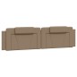 vidaXL Estructura de cama con LED cuero sintético capuchino 200x200 cm
