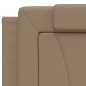 vidaXL Estructura de cama con LED cuero sintético capuchino 200x200 cm